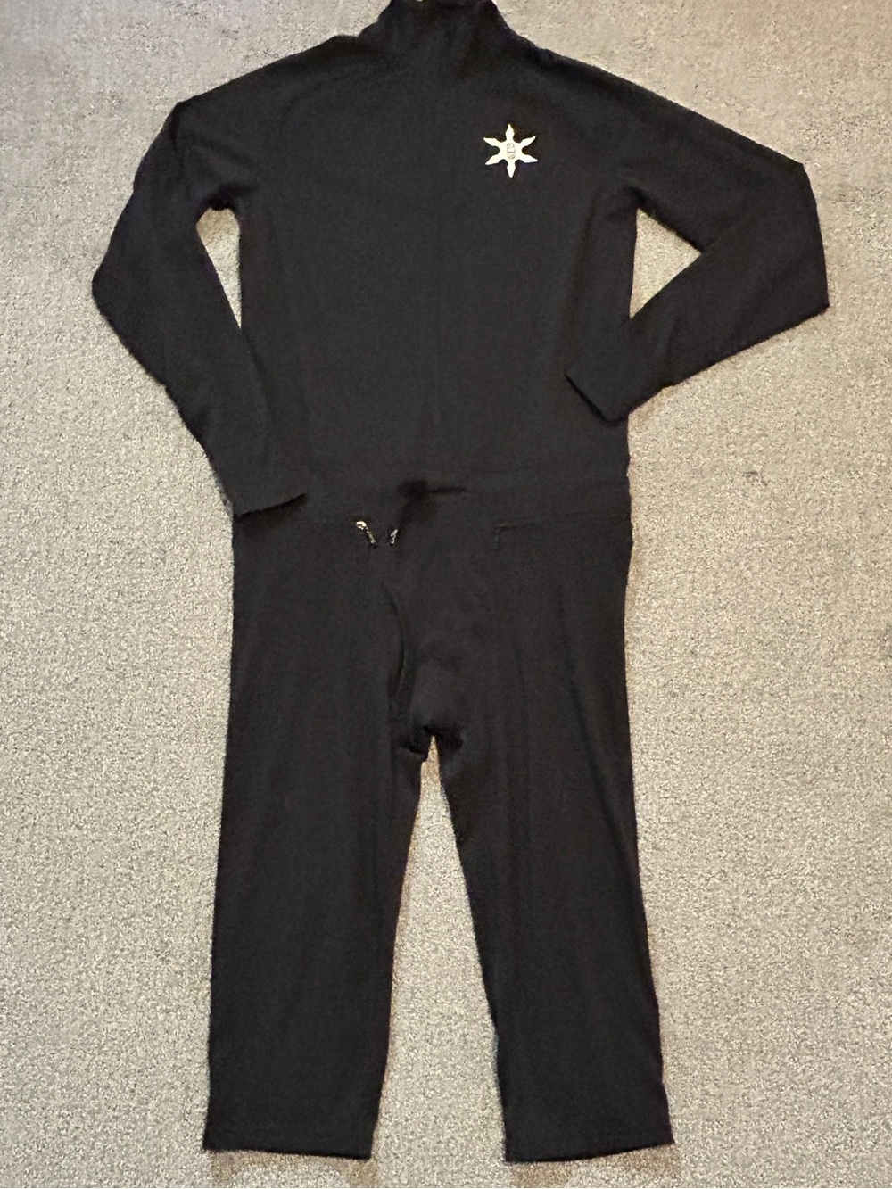 Air blaster Ninja Suit Men XS Black Ski Snowboard Base Layer Stretch One Piece